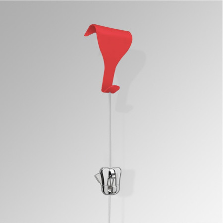 Moulding Hook Clear Wire Set with Zipper Hook(Security)