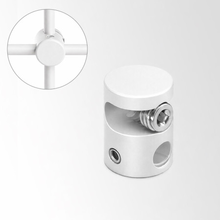 6mm Rod Connector Clamp – Cross Joiner for Rod Display Systems | Multi-Directional Rod Fitting