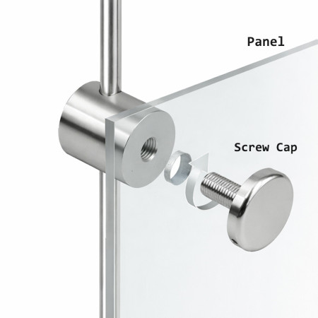 6mm Rod Single-Sided Panel Support Clamp – Glass & Acrylic Panel Holder with Hole Fixing