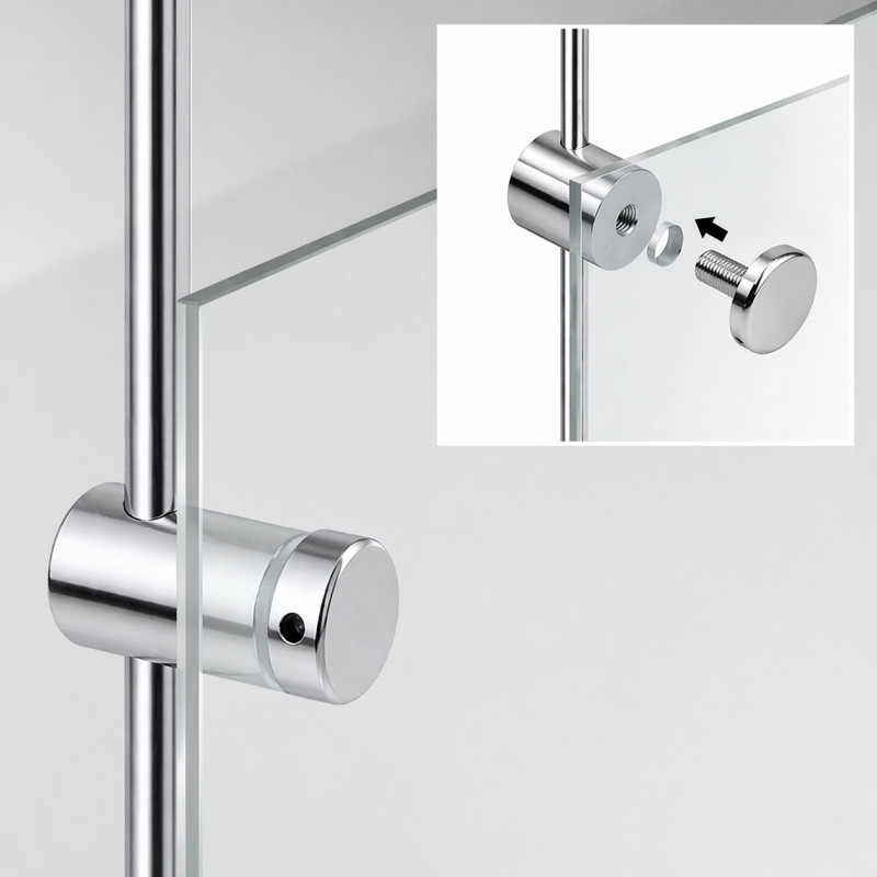 6mm Rod Single-Sided Panel Support Clamp – Glass & Acrylic Panel Holder with Hole Fixing