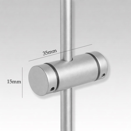 6mm Rod Double Panel Holder – Back-to-Back Display Clamp
