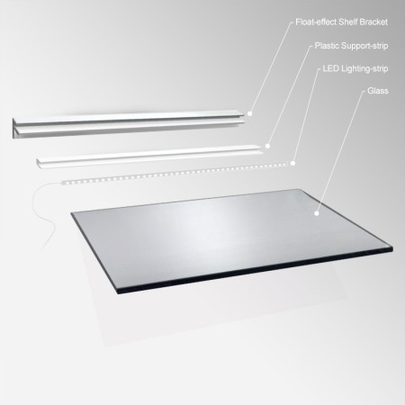 LED Lighting Glass Shelves 12mm | Illuminated Display Shelving for Retail & Home