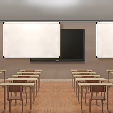 Easy-Slide Whiteboard Ceiling Hanging Rail Kit | Sliding Track System (Up to 50KG) | 2m & 3m