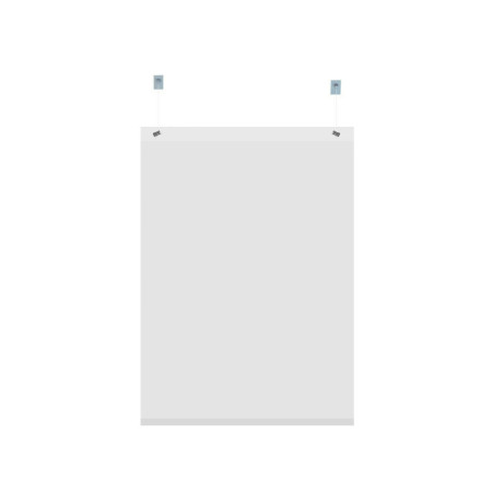 A1 Transparent Pocket Cable Hanging System – Ceiling Mounted Acrylic Poster Display | Double-Sided Window Display Kit