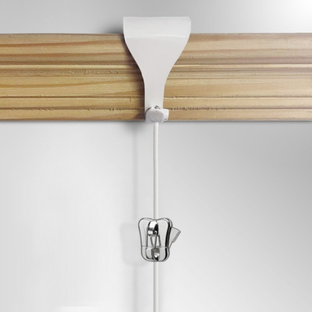 White Moulding Hook Steel Cable Kit