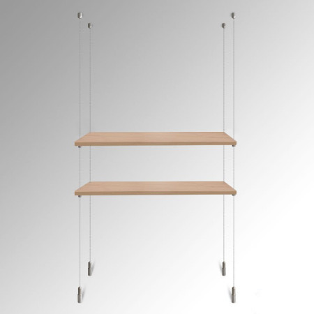 Wooden Trojan Shelf Suspended Cable Display Kit (Ceiling to Floor)