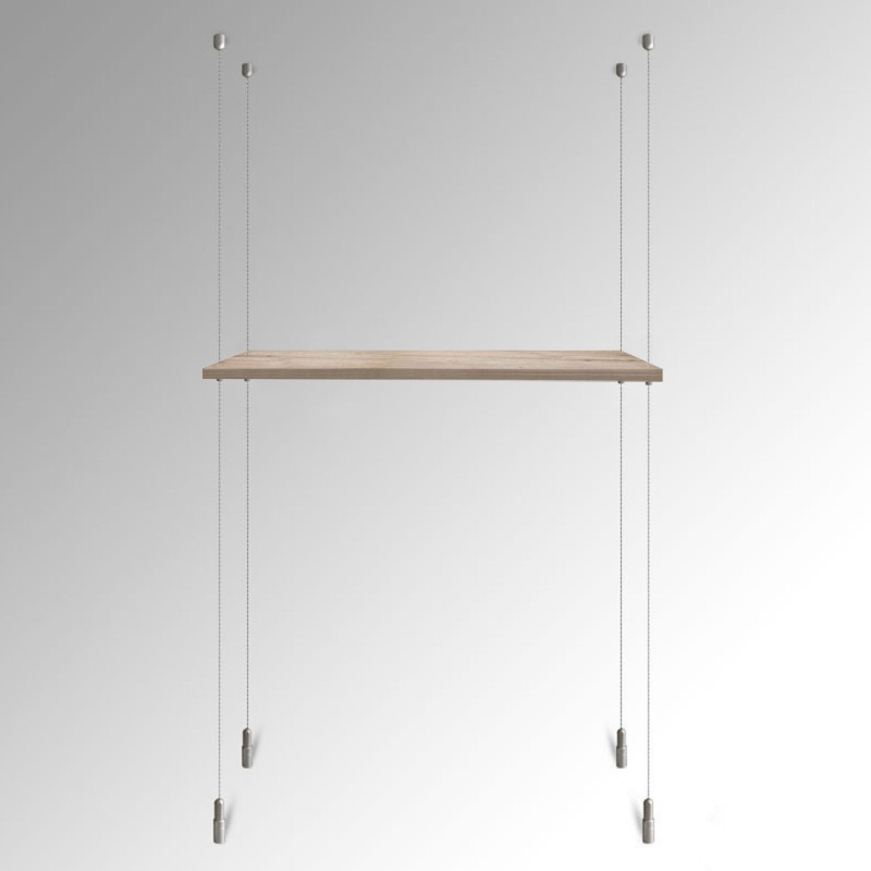 Wooden Embossed Oak Shelf Suspended Cable Display Kit