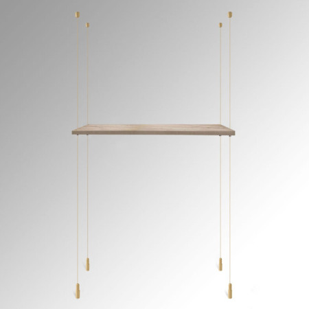 Wooden Embossed Oak Shelf Suspended Cable Display Kit (Ceiling to Floor)