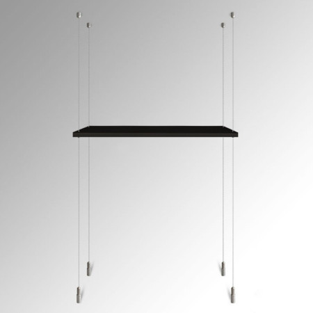 Black Wooden Shelf Suspended Cable Display Kit