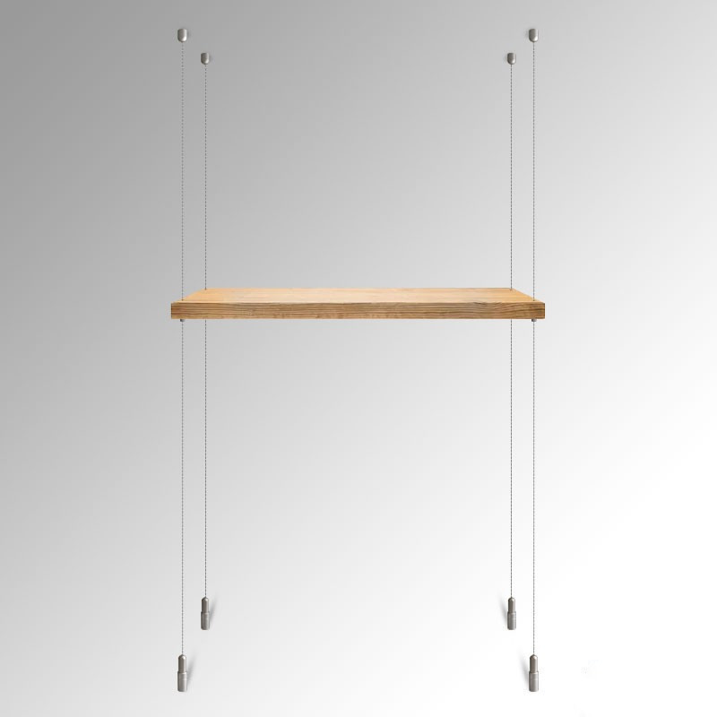 Wooden Shelves Ceiling to Floor Cable Kit