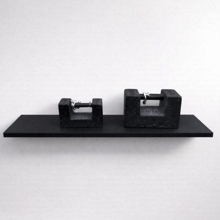 Wooden Shelf (Black) Fireplace Mantel Under TV