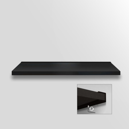 Wooden Shelf (Black) Fireplace Mantel Under TV