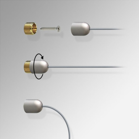 Rug clamp with Steel cable hanging kit | Rug hanging