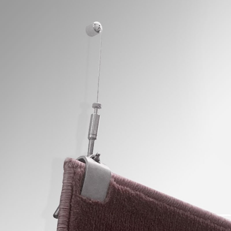 Rug clamp with Steel cable hanging kit | Rug hanging