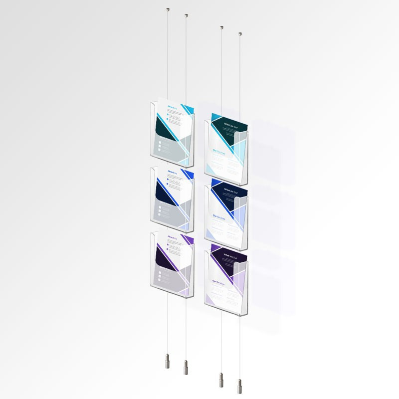 Brochure Holder Ceiling to Floor Hanging Kit
