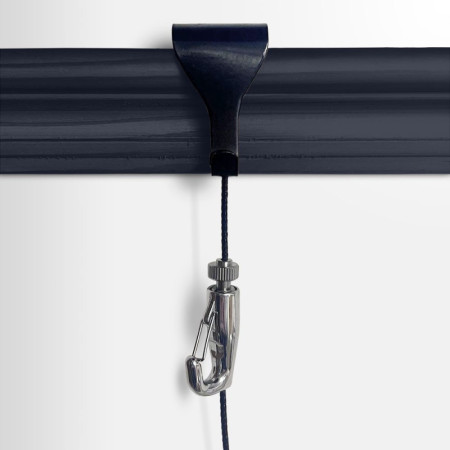 Black Wire Rope with Moulding Hook Cable Kit (Security)