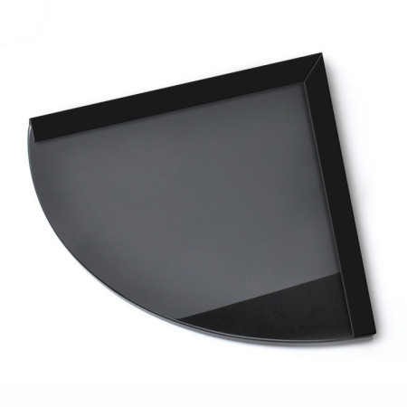 Corner Curved Glass Shelf (Black) | Impsuk
