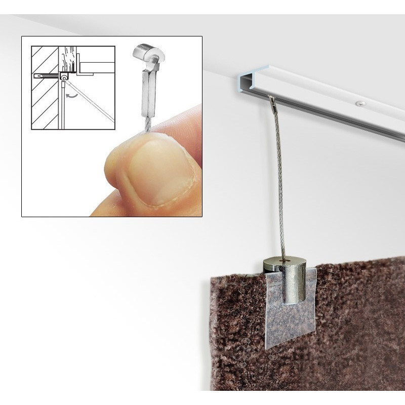 Rug Hanging Cable Kit with U-Rail | Impsuk
