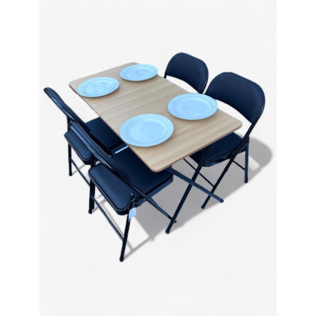 Dining Table with 4 Folding Chairs Set | Impsuk