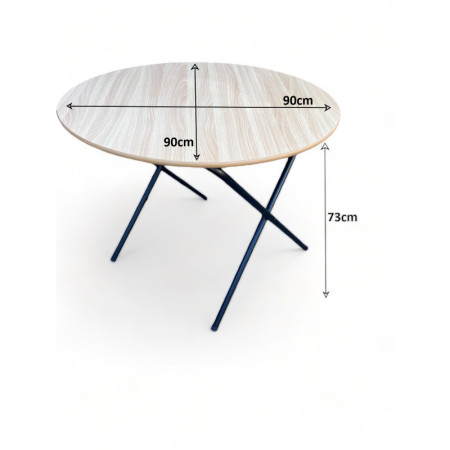 Beech Wood Round Folding Table | Impsuk