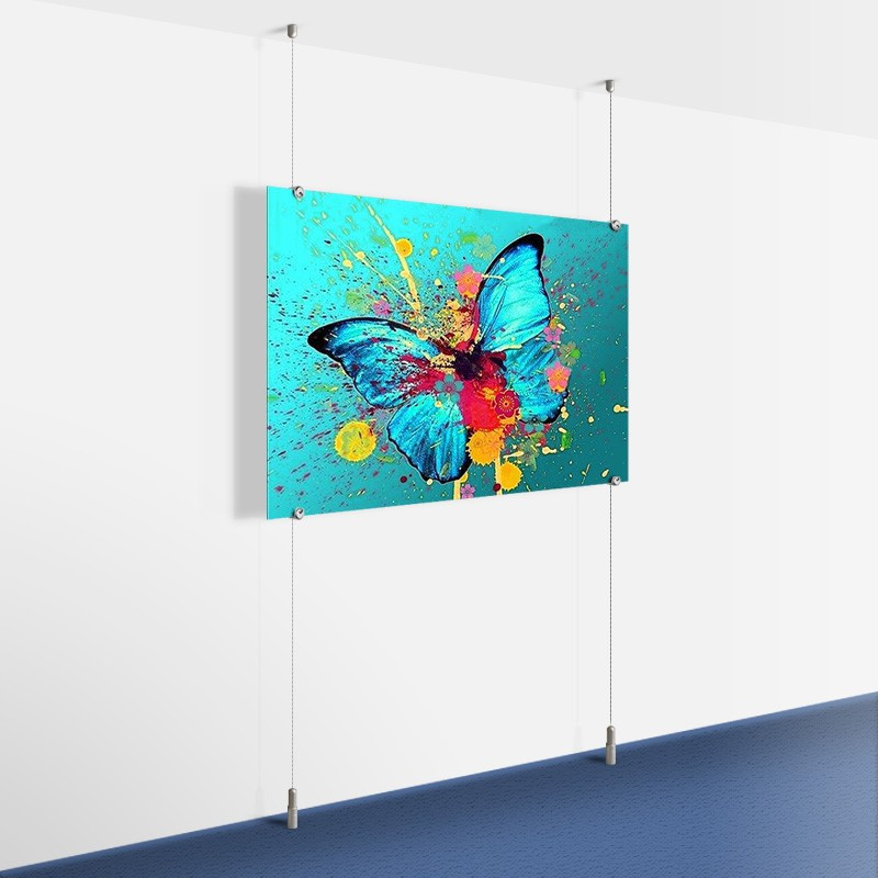 Ceiling-to-Floor Metal/Poster Hanging Art Display Kit