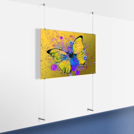 Ceiling-to-Wall' Metal/Poster Hanging Art Display Kit