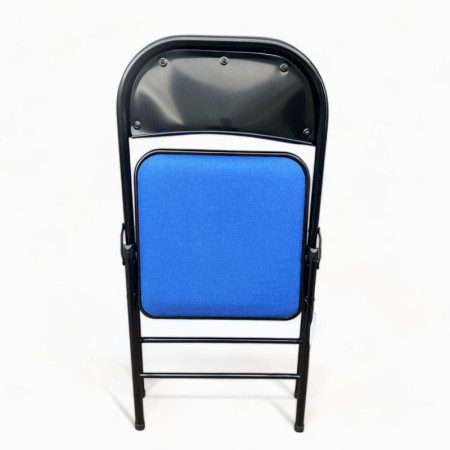 Folding Table with Blue Fabric Chair Set