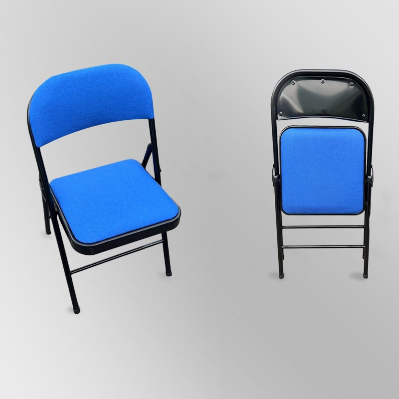 Blue Folding Chair (Fabric Padded) | IMPSUK