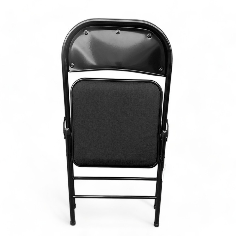 Black Folding Chair (Fabric Padded) | Impsuk