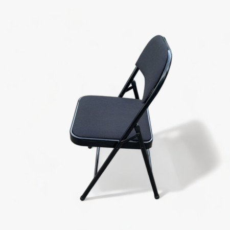 Black Folding Chair (Fabric Padded) | Impsuk