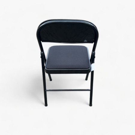 Black Folding Chair (Fabric Padded) | Impsuk