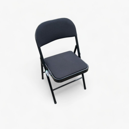 Black Folding Chair (Fabric Padded) | Impsuk