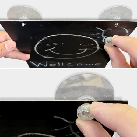 Double Sided Chalkboard Window Display Suction Cups Hanging