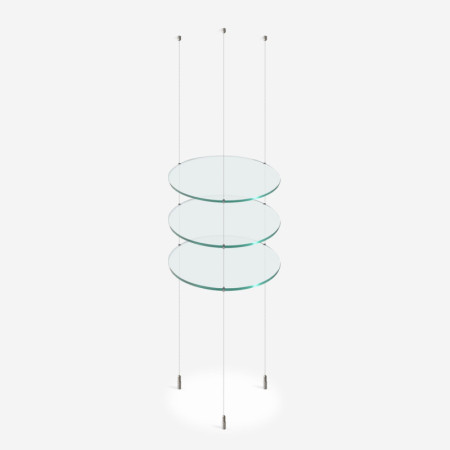 Round Glass Shelf Ceiling to Floor | Impsuk