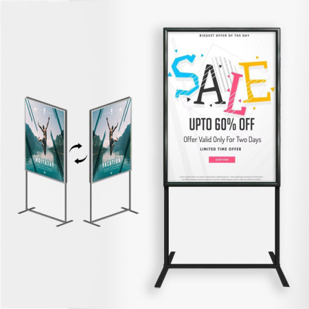 Free Standing Pavement Sign Poster Stand AO | Picture Hanging Direct