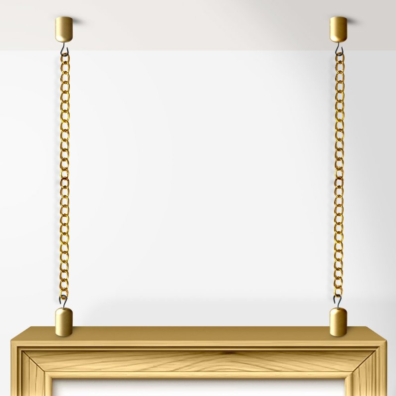 Chain Hanging Kit Ceiling to Frame | Picture Hanging Direct