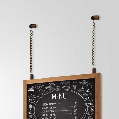 Wall to Chalkboard Steel Chain Hanging Kit | Picture Hanging Direct