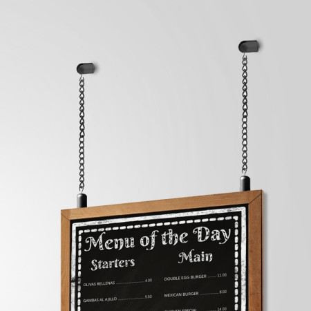 Wall to Chalkboard Steel Chain Hanging Kit | Picture Hanging Direct