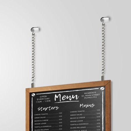 Wall to Chalkboard Steel Chain Hanging Kit | Picture Hanging Direct