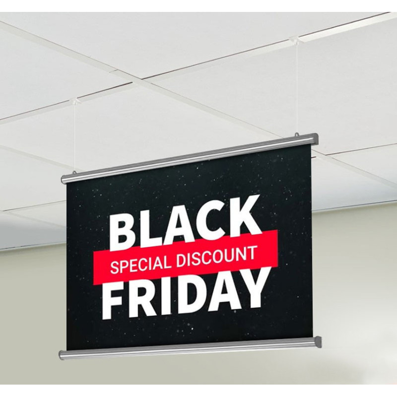 Suspended Ceiling Aluminium Poster Hanger