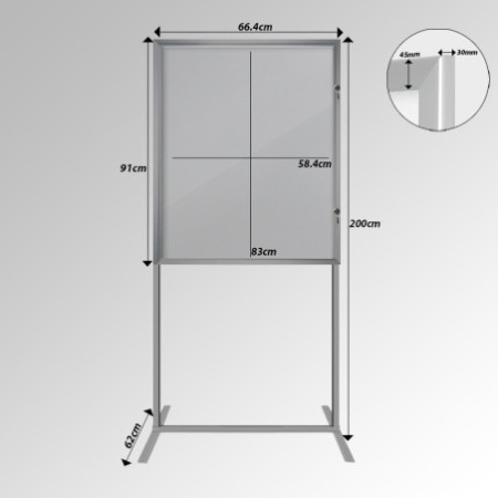 Freestanding T-Shirt Display Stand (Back to Back 200cm)
