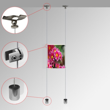 Suspended Ceiling to Floor Twist Hanging Kit