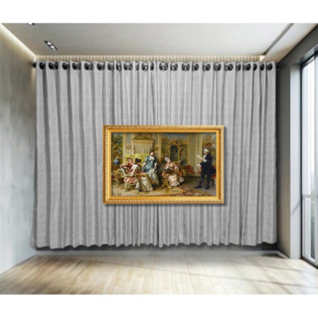 Picture Hanging in Front of Curtains or Drapes