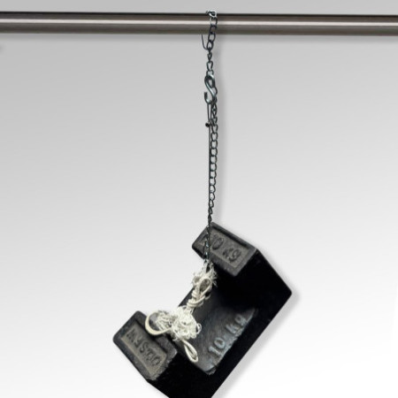 Picture Hanging in Front of Curtains or Drapes with Steel Chain