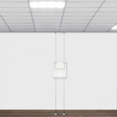 Suspended Twist Ceiling to Floor Brochure Holder Display Kit