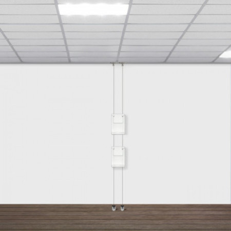 Suspended Twist Ceiling to Floor Brochure Holder Display Kit