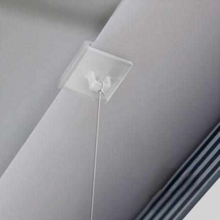 Suspended Ceiling Hanging Sign Kit (Clear Cord & Grid-Clips)