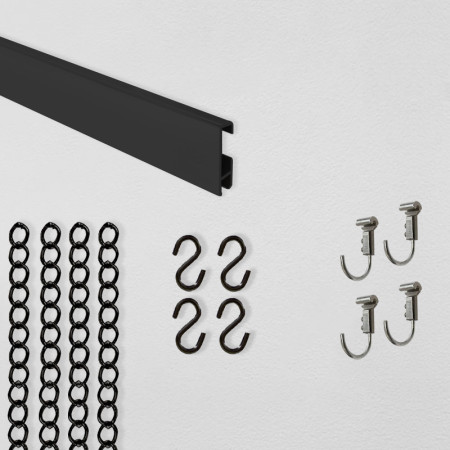 Clip-Rail Steel Chain Hanging Kit (Ready to use)