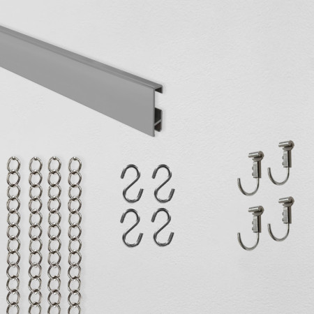Clip-Rail Steel Chain Hanging Kit (Ready to use)