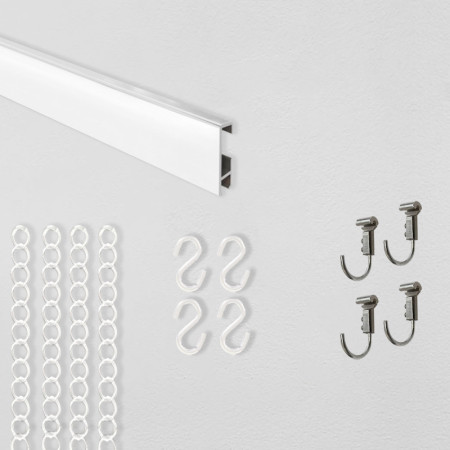 Clip-Rail Steel Chain Hanging Kit (Ready to use)